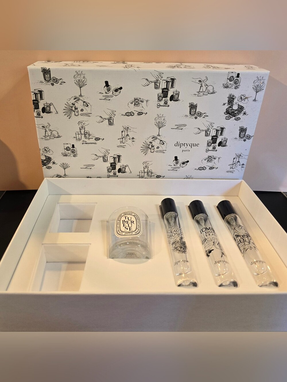 Empty diptyque Trio & Votive Jar
